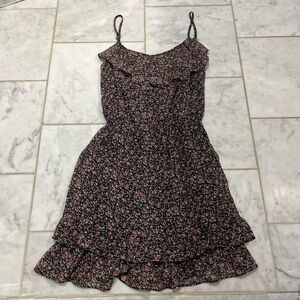 Buffalo David Bitton Pink and Black Floral Mini Dress